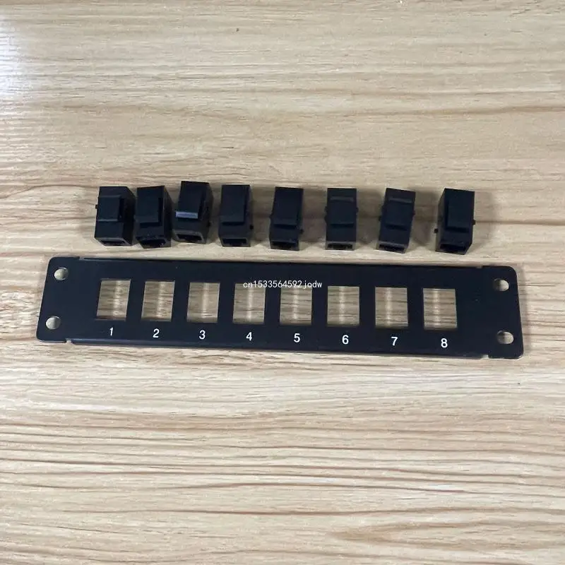 8-Port-CAT6-RJ45-Durchgangskoppler-Patchpanel mit Rückwandmontage oder Rackmontage für Cat6-UTP-STP-Verkabelung direkt per
