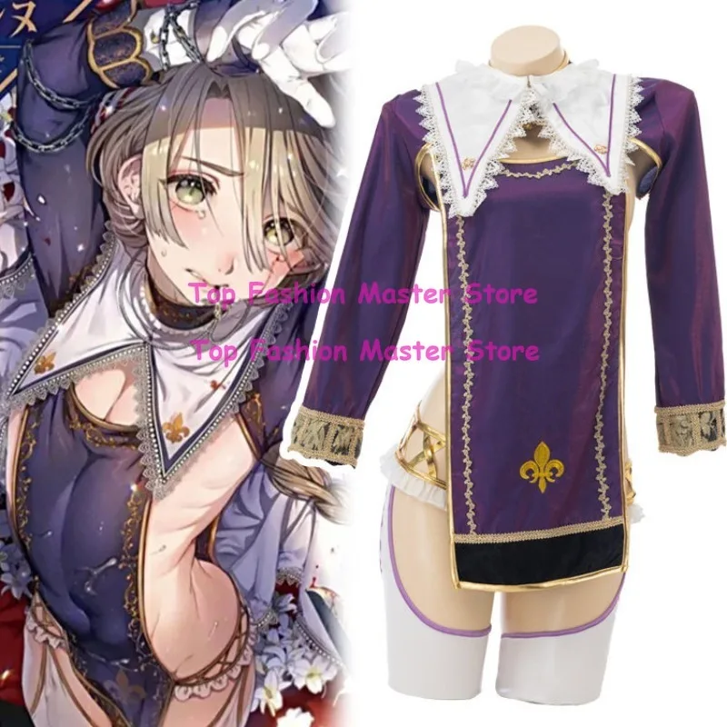 Disfraz de Cosplay de Anime para Adolescente Jeanne, Vestido Sexy con Recortes, Capa, Sombrero, Conjunto de Ropa, Falda de Moda para Fiesta
