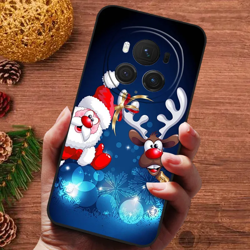 Christmas Silicone Soft Case for Honor Magic6 Pro Magic 6 Lite 5G Cover Bumper for Honor X7B X8B X9B X5 Plus Cute Bumper Funda