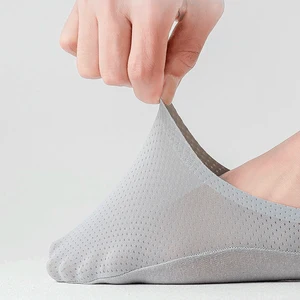 HSS 5 Paare/Grundstücke Bootssocken Männer 100% Baumwoll Deodorant Sommerabsorption Sommer Fein atmungsaktiv nicht -Slip Silikon Seide 8 Hauptverkaufssocken Schöne Baumwolle - №4