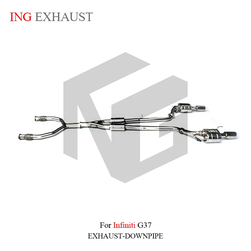 ING Exhaust SUS304 Muffler Valve Catback for Infiniti G37 3.7L Electronic Remote Controler Alxe Drum Escape Performance System