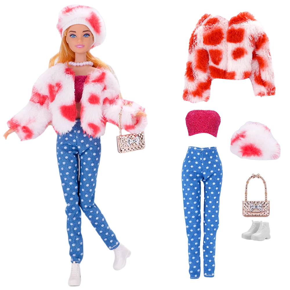 

NK1 Set 30CM Princess Clothes+Hat+Handbag+Shoes Noble Dress 11.5 inch Doll Clothes For 1/6 Doll Accessories Gift Children Toy