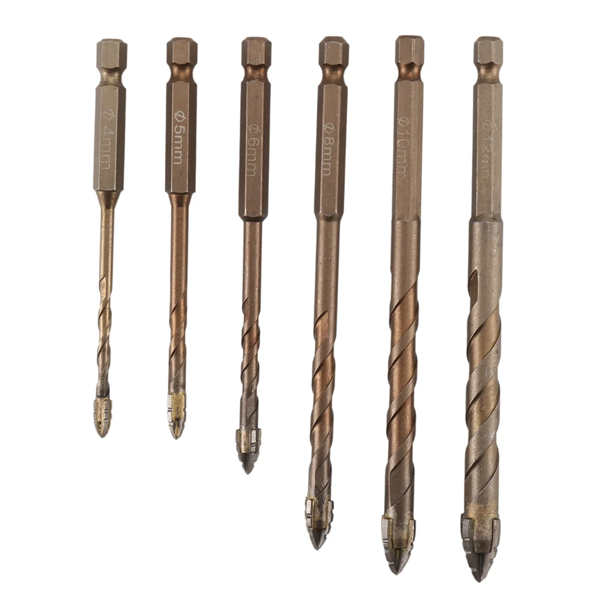 B58A Four-Flute Sawtooth Eccentric Drill Bit, Four Edged Serrated Eccentric Drill, Four-Flute Sawtooth Eccentric Drill Bit