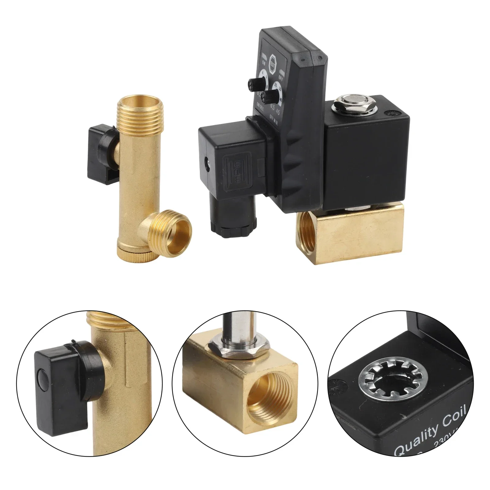 1PC Automatic Electronic Timed Drain Valve Compressed Air Fystem Split Electronic Timer For Air Compressor Condensate Management