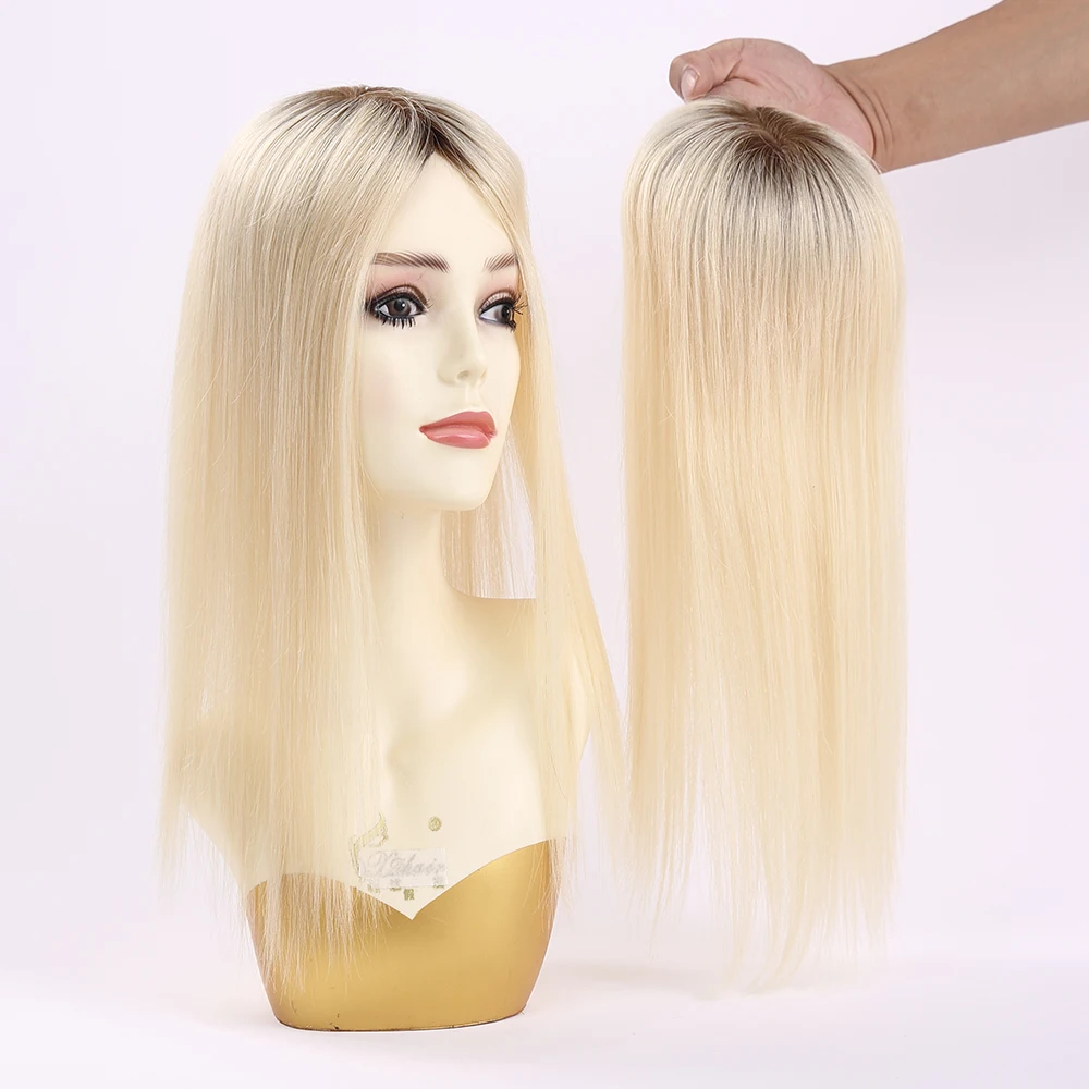 Hot Selling 5x5Inch Hand Made Topper Human Long Hair Wig Toupee For Women Hair Straight 14inch 16inch Women Toupee In Stock