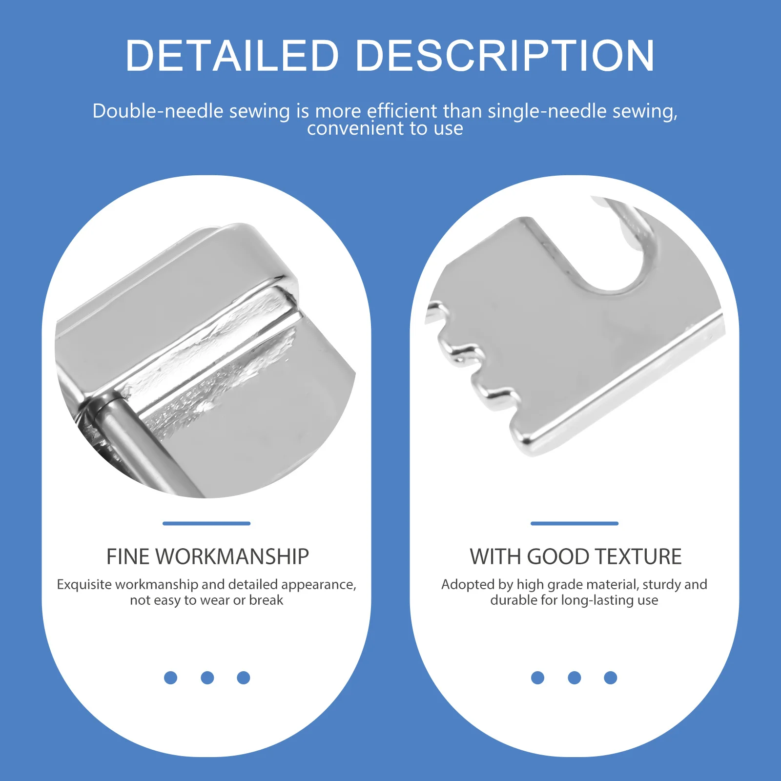 2 مجموعات ماكينة خياطة إبرة مزدوجة Pintuck طقم الضغط الفولاذ المقاوم للصدأ التوأم الإبر أدوات خياطة المحمولة المهنية #4