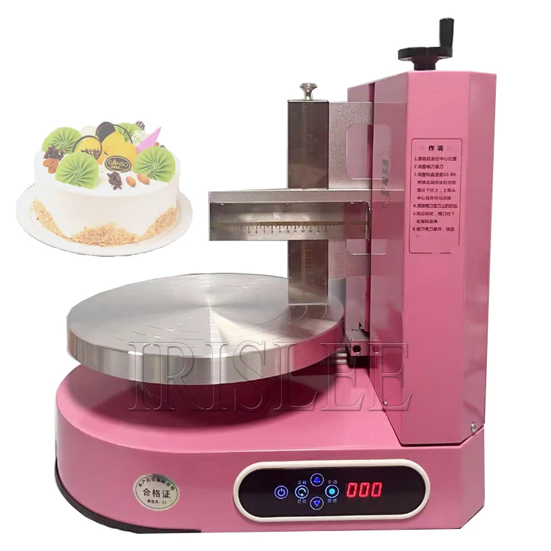 Semi Automatic Birthday Cake Smoothing Machine Cake Plastering Cream Layer Filling Maker