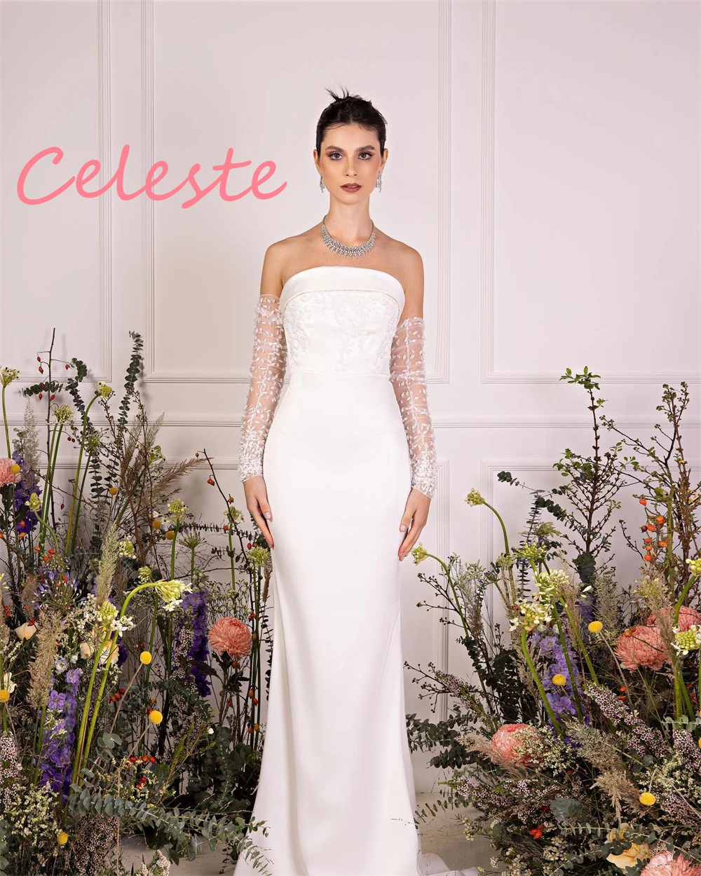 Aangepaste temperament witte satijnen avondjurken Mode strapless homecoming-jurken Prachtige jurken voor speciale gelegenheden