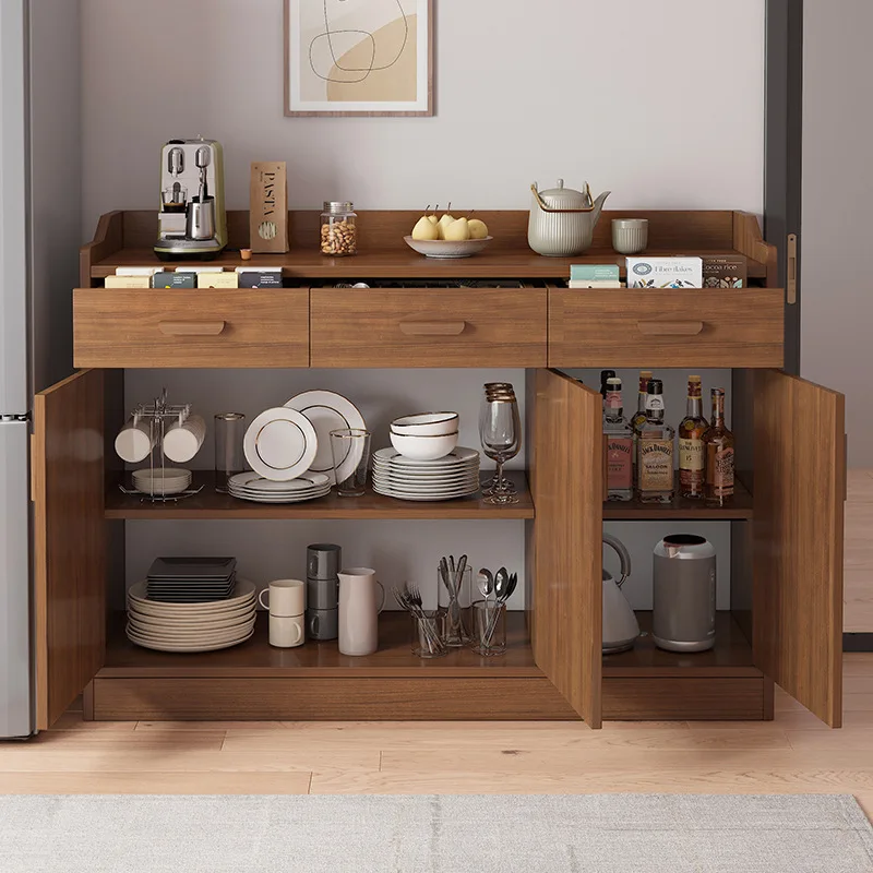 

Многофункциональный шкаф для хранения в гостиной, интегрированный с обеденным столом, простой и стильный, для кухни, офиса или хранения чая.