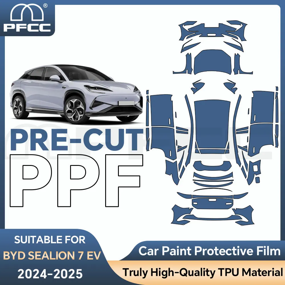 

Car Accessories For BYD Sealion 7 EV 2024 2025 8.5thick High Quality Self-Healing Transparent Pre-Cut Car Paint Protection PPF