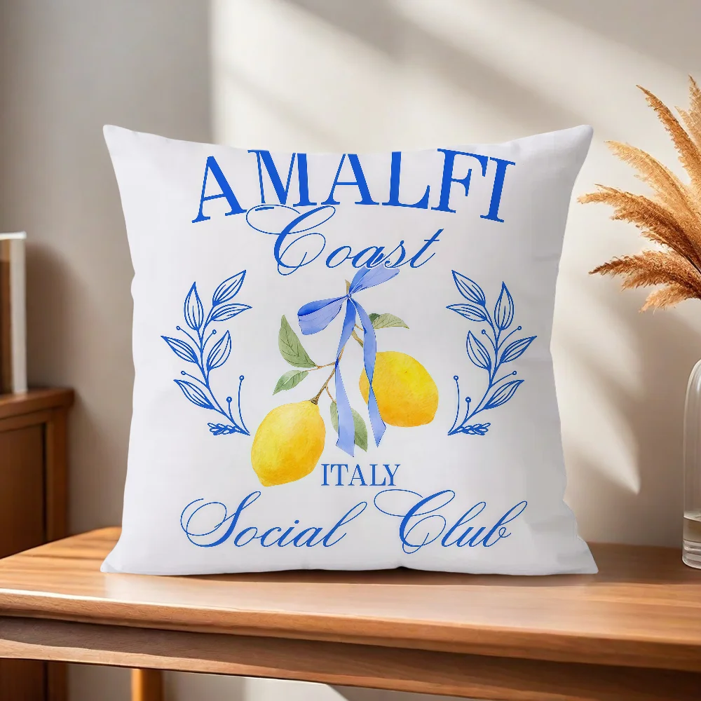 Amalfi-Küste Italien Social Club Kissenbezug Kissenhülle für Zuhause, Sofa, Wohnzimmer, Büro, Café, Auto – Detail 7