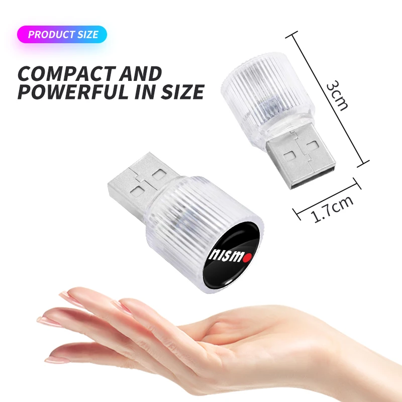 USB صغير LED سيارة ضوء السيارات الداخلية مصباح لتهيئة الجو لنيسان نيسمو مرسيدس بنز ألفا روميو رينو مقعد صغير شيفروليه كيا
