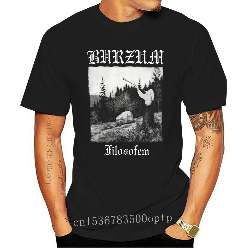 New Clothing Burzum T Shirt Filosofem 2021 Album Lyrics Band Logo Official Mens Black 2655