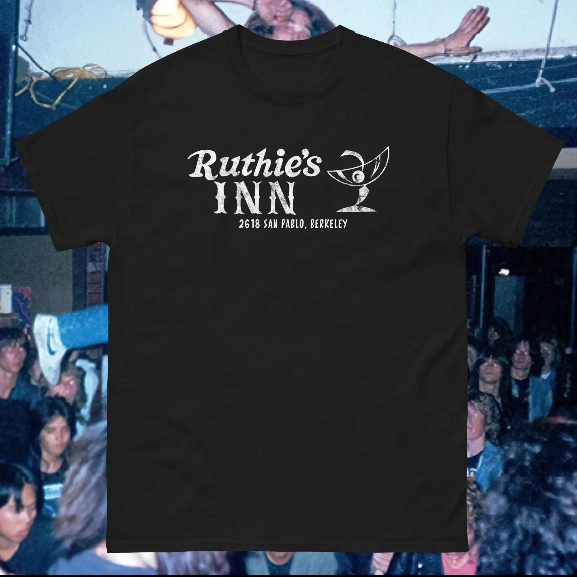 Ruthie'S Inn Berkeley Ca Logo White Distressed Classic T Shirt