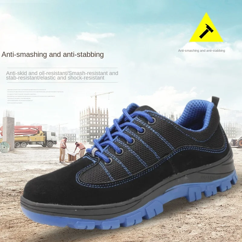 Cowhide Anti-smashing and Puncture-proof Steel Ladle Head Worker Protective Shoes One Piece Dropshipping