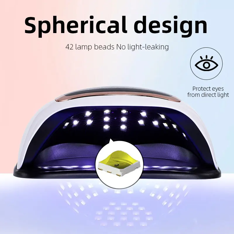 Lampe UV LED pour Sèche-Ongles Manucure avec LCD HD, Lampe de vaccage pour Verhéritage Gel, Accessoires et Outils de Manucure, 42LED