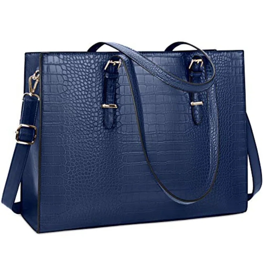 

Laptop Bag for Women 15.6 Inch Laptop Tote Bag Leather Classy Computer Briefcase for Work Waterproof Handbag Professional Shoul