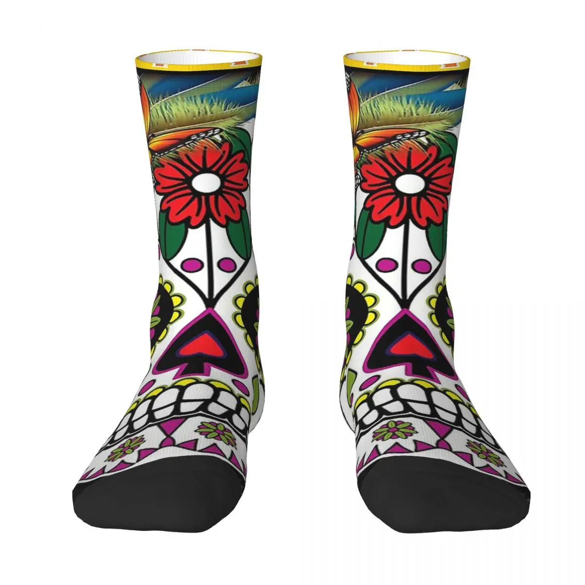 Sugar Skull Day Of The Dead Air Sugar Skull Poster Men Women Socks Outdoor Novelty Spring Summer Autumn Winter Stockings Gift