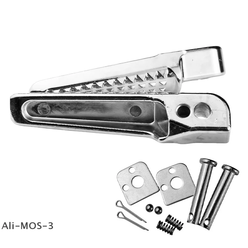 【P】زوج واحد من أوتاد القدم للدراجات النارية، دواسات سوداء، دواسات من سبائك الألومنيوم مناسبة لمعظم الدراجات النارية، مقاومة للاهتراء #5