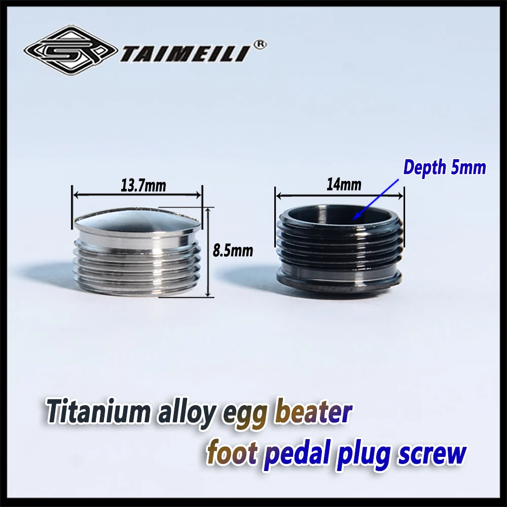TAIMEILI 2pcs Titanium alloy screw beater pedal shaft plug screw