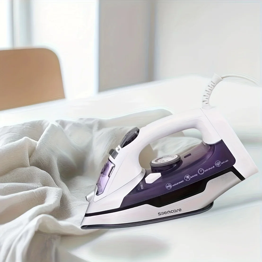 

KEEHOME 1pc, Steam for Clothes Iron for Clothes with Precision Thermostat Dial, Ceramic Coated Soleplate, 3-Way Auto-Off, Self-Cleaning, Anti-Calcium, Anti-Drip, Apartment Essentials, College Dorm Essentials, School Supplies, Home Office Travel Essential