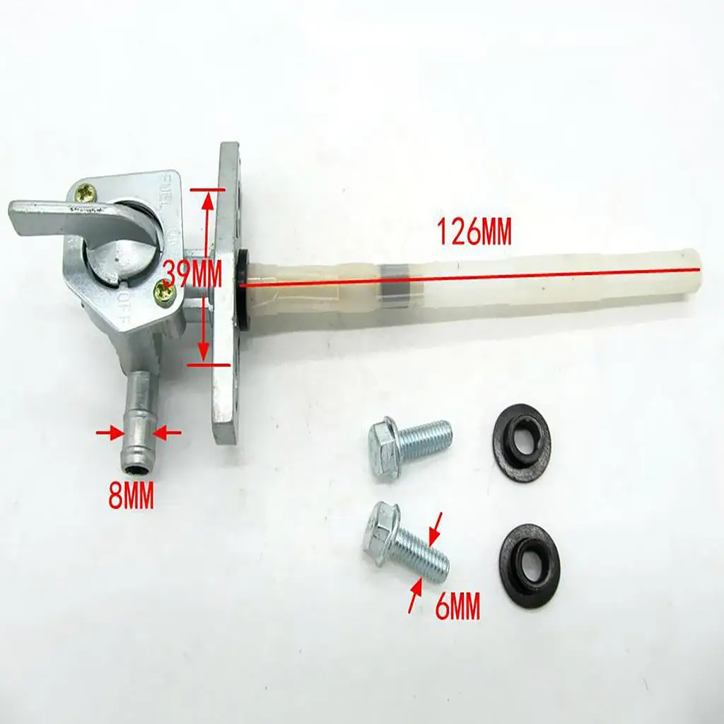 Fuel Oil Valves Petcock Switch Assembly Argente Finish for Honda CRF 50 70 80 100 Utility