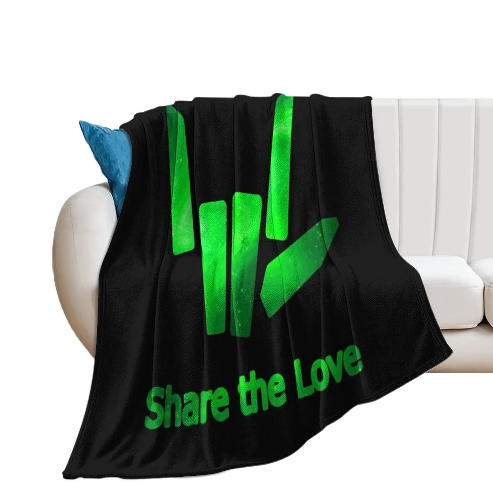 Kids share The Love green Galaxy Logo Throw Blanket Soft Big cosplay anime for winter Blankets For Sofas Blankets