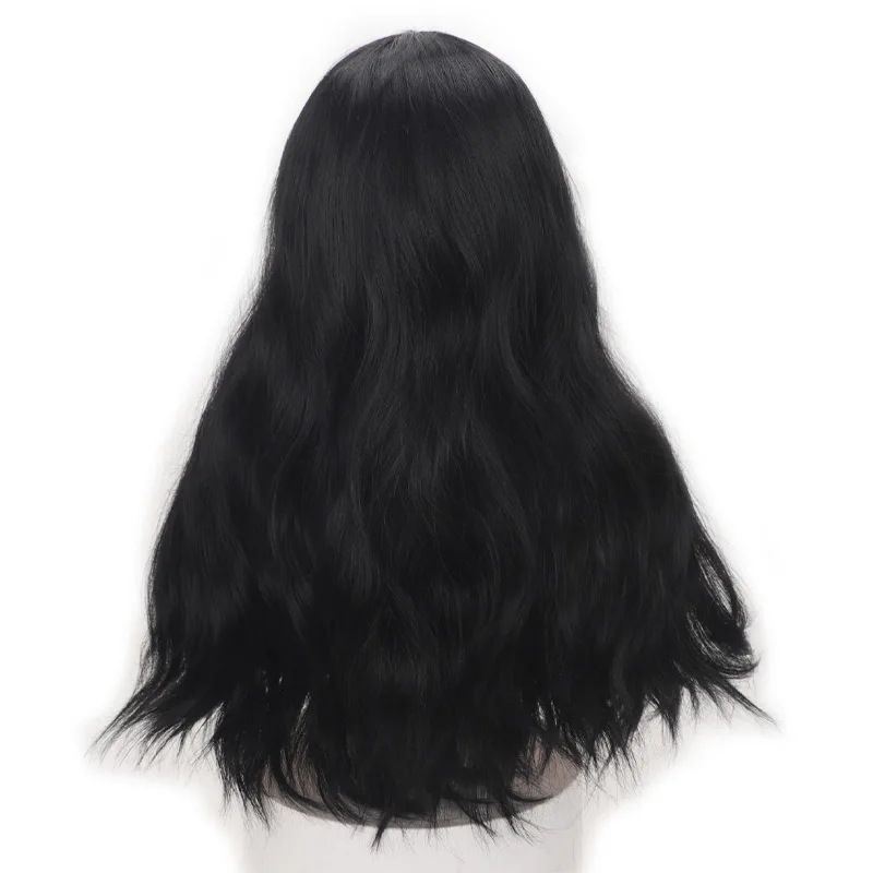 20 inch Loose Wave Lace Front Wig Synthetic Natural Black Hair Extension Doria Long Curly Easy Wear White Cosplay Wigs For Women - Image 6