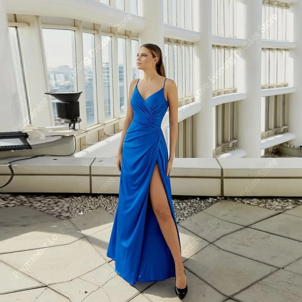 

Увлекательные атласные женские вечерние платья русалки сексуальные без рукавов с высоким разрезом по бокам платья для выпускного вечера банкетные платья Para Mujer по индивидуальному заказу