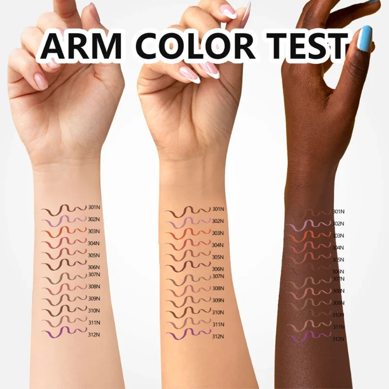 Juego de 12 Uds de bolígrafos delineadores de labios profesionales, lápices labiales desnudos antiadherentes mate de 12 colores, Kit de maquillaje de labios hidratante de larga duración