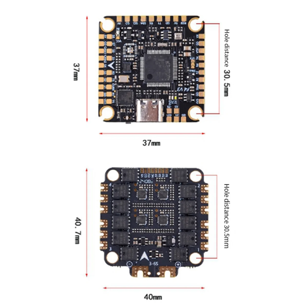 GWRC F405 V3 50A Flight Tower with Bluetooth 50A ESC for FVP Racing Drones 7-10 Inch