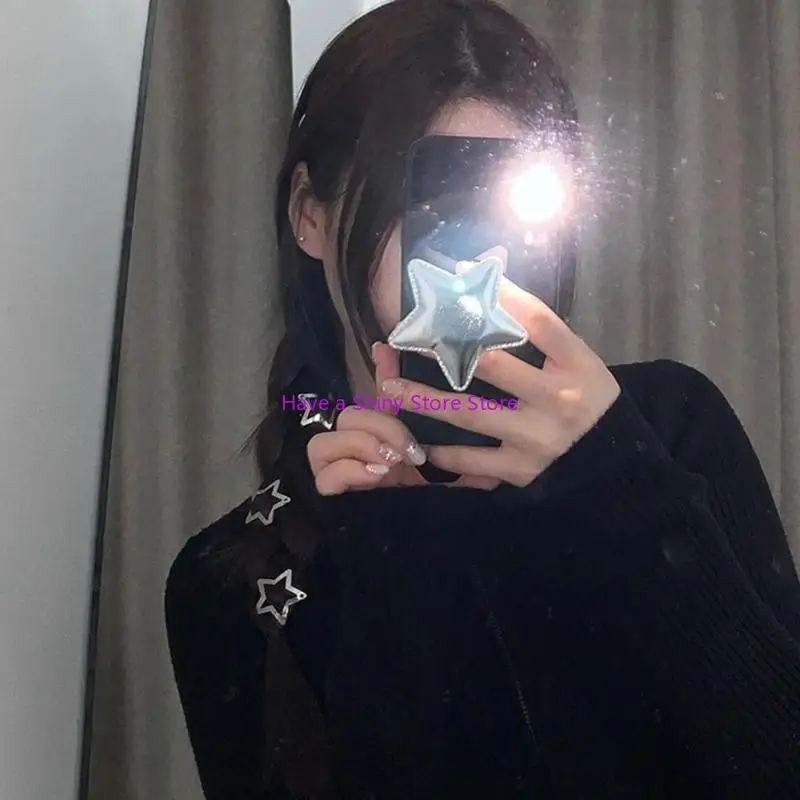 R58E 50pcs Silver Alloy Star Hair Clip с звездными деталями аксессуаров для свадебного орнамента и праздничных случаев