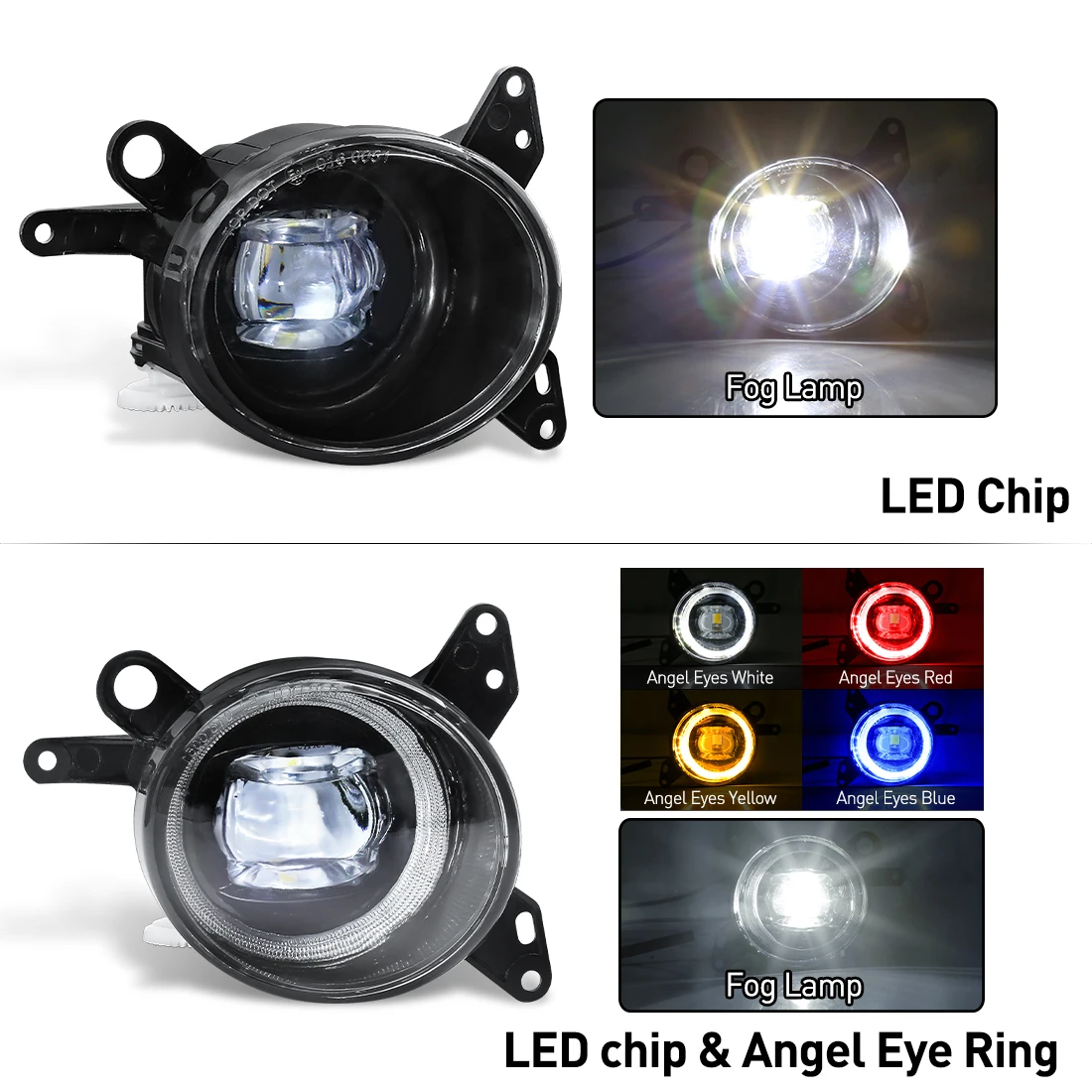 Angel Eye Fog Lights For Mitsubishi Lancer Lancer-ex 2008 2009 2010 2011 2012 2013 Car LED DRL Daytime Running Lamps 12V 2Pcs