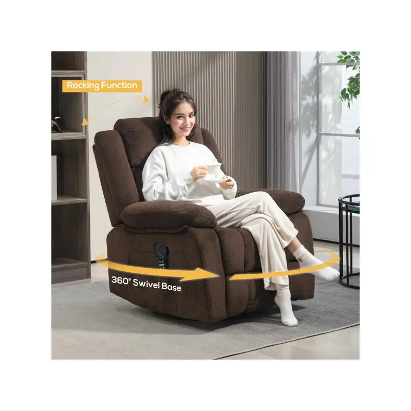 Fotel masujący do relaksu, ergonomiczny fotel wypoczynkowy z funkcją grzania i wibracji, idealny do użytku w domu i biurze