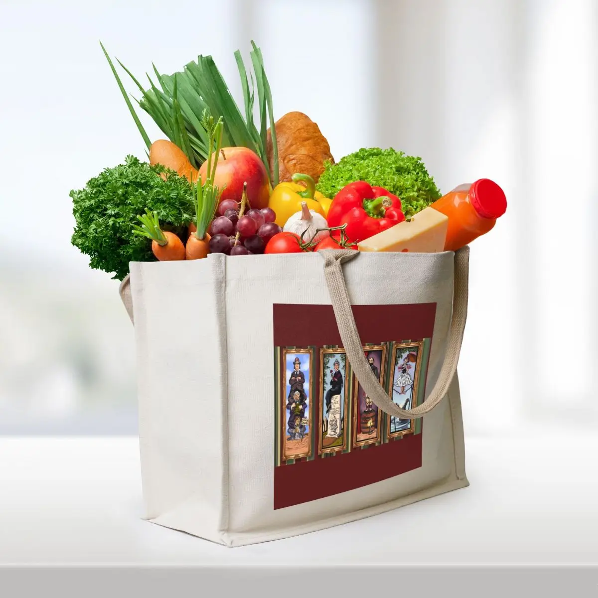 The Stretching Portraits Tote Bag canvas tote Women's handbag Canvas bag Canvas stote bag