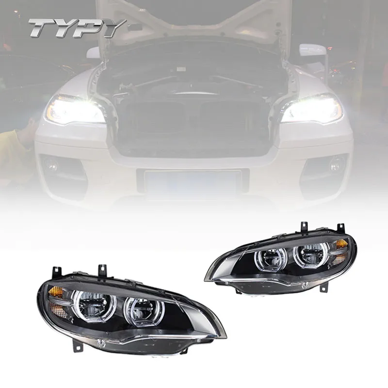 

Car Headlamp Old Upgrade New Headlights Modified LED Head Lamp Head Light LED Daytime Running Lights For BMW X6 E71 2008-2014