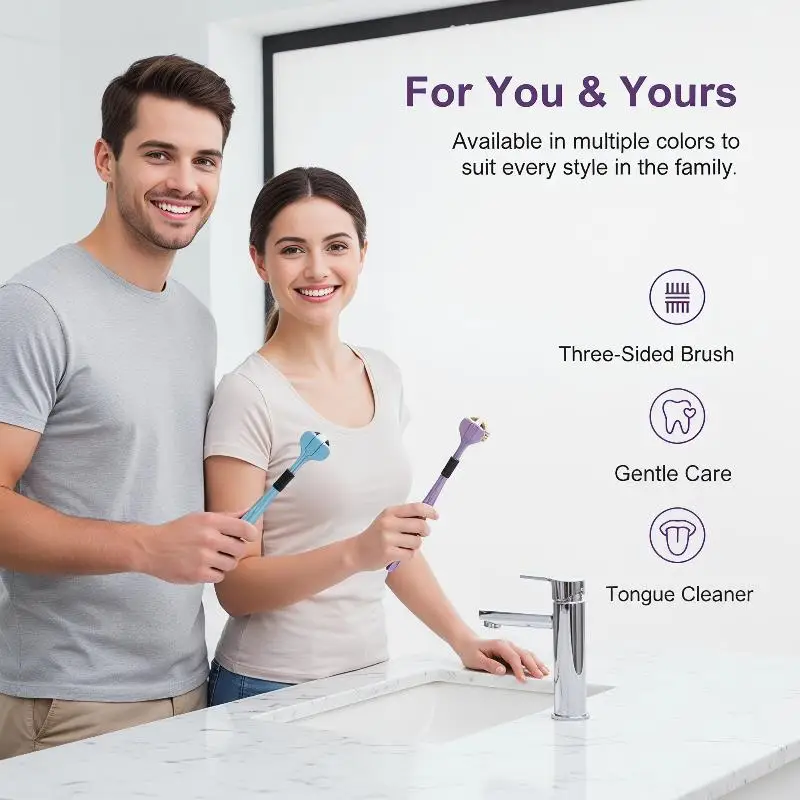 1/2/4/8 PCS Three Sided Soft Bristled Toothbrush Adult Household Cleaning And Gingival Protection Advanced Toothbrush