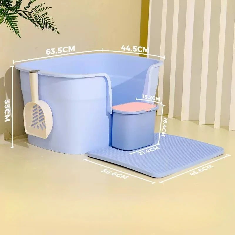 Castle For Cats Toilet Litter Box Side Entrance Luxury Defecation Litter Box Open‑ended Arenero Para Gato Household Products