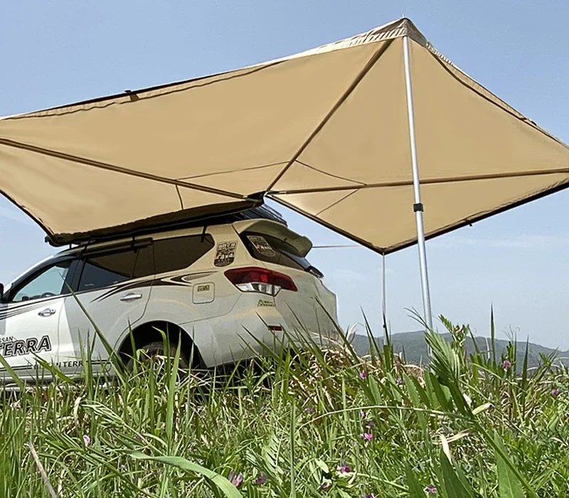 Factory Fan-shaped Tents Cloth Car Side Canopy Roof  for Camping