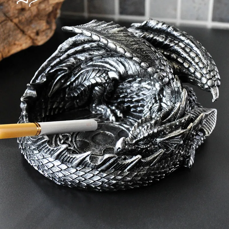 Creative Personality Smoking Tray Multi Functional Ashtrays Imitation Metal Smoking Accessories Fashion Men's Birthday Gift