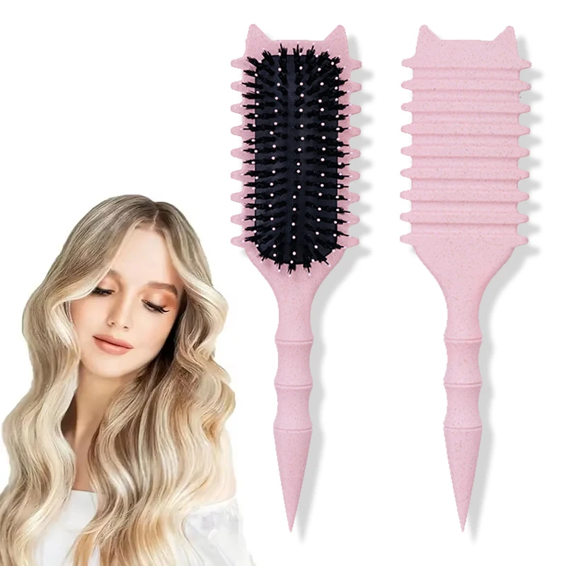 WANMEI Salon Styling Curly Hair Styling Brush Curl Hair Brush for Combing and Shaping  Curls Reduce Pulling Tools