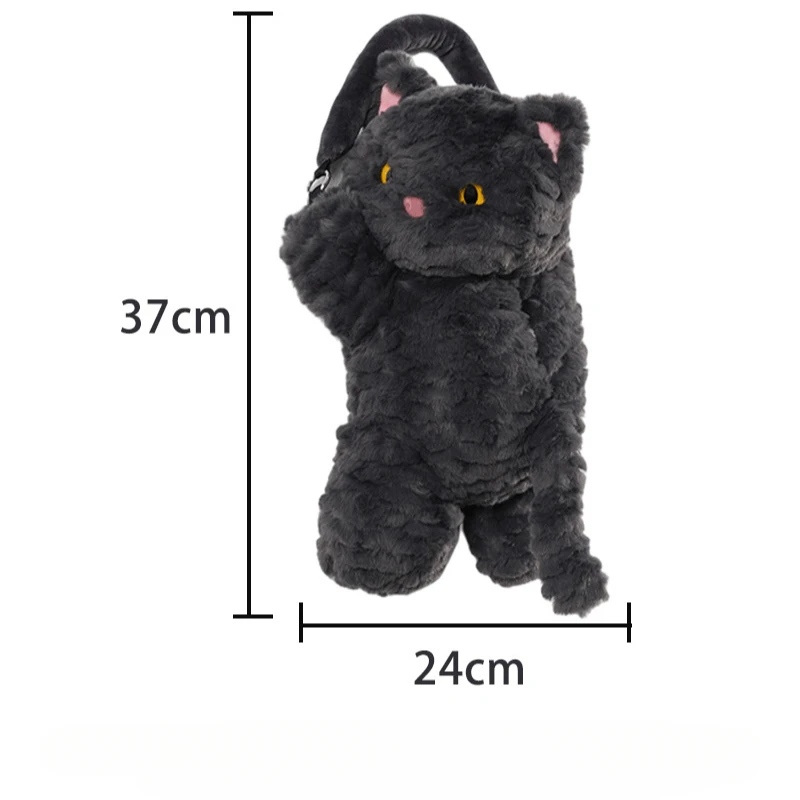 1pc Universal Auto Tissue Aufhänger Nette Katze Kreative Hängen Tissue Halter Plüsch Fahrzeug Tissue Fall Papier Box – Detail 3