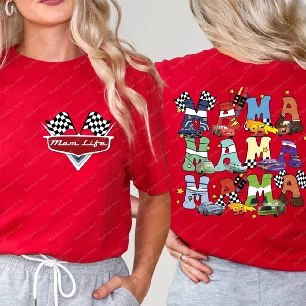 Comfort Colors Disney Pixar Car Mama T Shirt Mothers Day Gifts Mom Top Pixar Cars Mama Tee Party Gift Cotton Clothes 2025 Hot