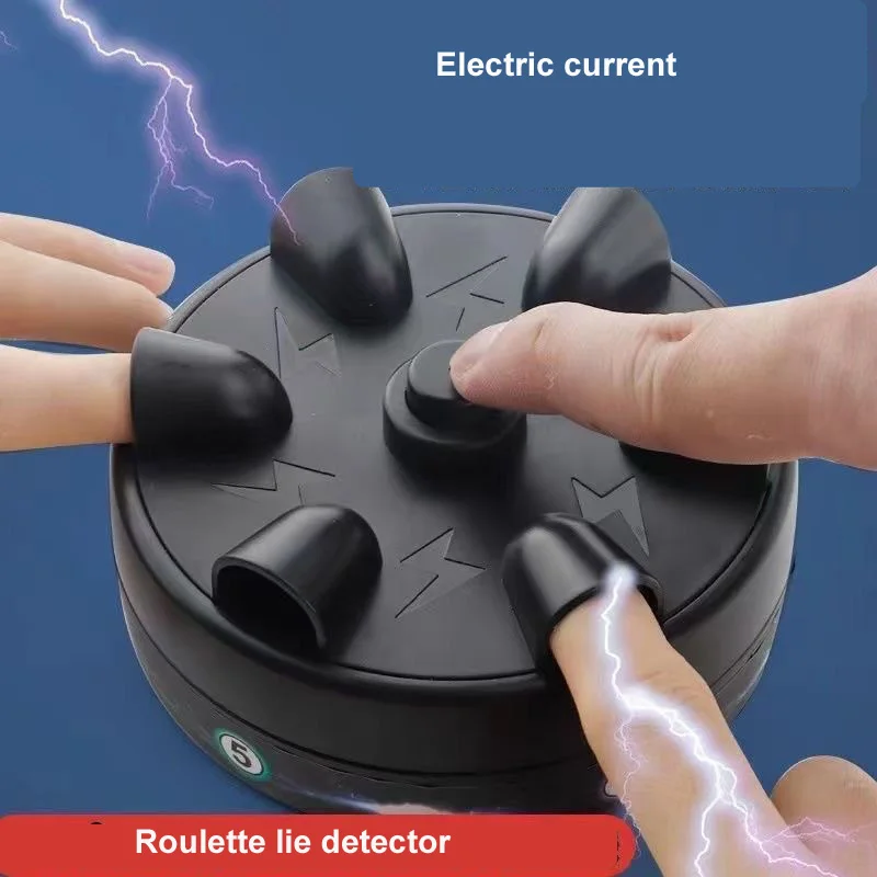 

Electric Shock Finger Lie Polygraph Lucky Tricky Electric Shock Roulette Shots Decompression Prank Trick Joke Funny Gift
