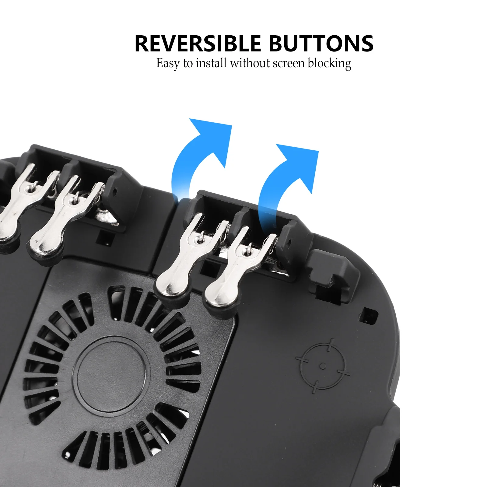 

Controller for Phone Ergonomic Anti-Slip Handle 6-Finger Linkage Mobile Grip Portable Game Assist for 6.5inch Phones Game
