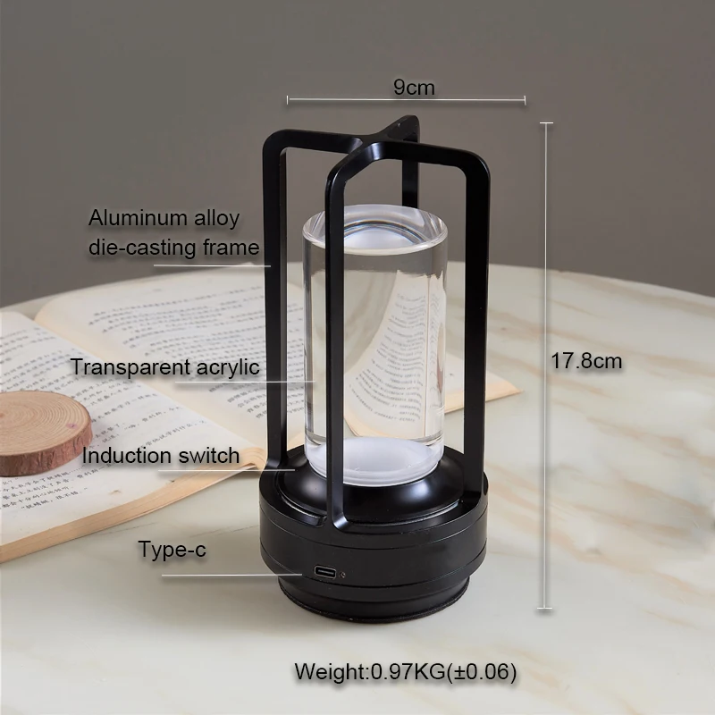 Imagem -05 - Usb Carregamento Cabeceira Table Lamp Luzes Led Decoração do Quarto Lâmpada de Mesa Quarto ao ar Livre Acampamento Atmosfera de Luxo Luz Noturna Rgb