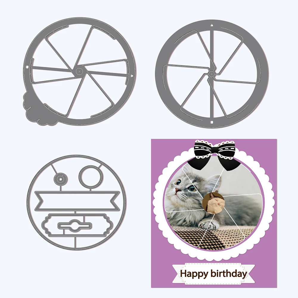 

3 шт., волшебный слайдер, режущие штампы, металлические трафареты для тиснения объектива камеры, высечки для изготовления бумаги, украшения, сделай сам, скрапбукинг