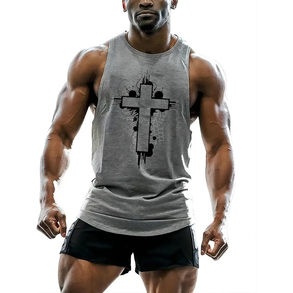 Four seasons fitness sports clothing men's short-sleeved outdoor basketball undershirt sports vest quick-drying tosp gym