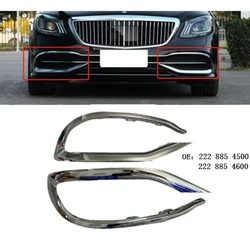 Front bumper chrome trim For Mercedes Benz S Class W222 2018-2020