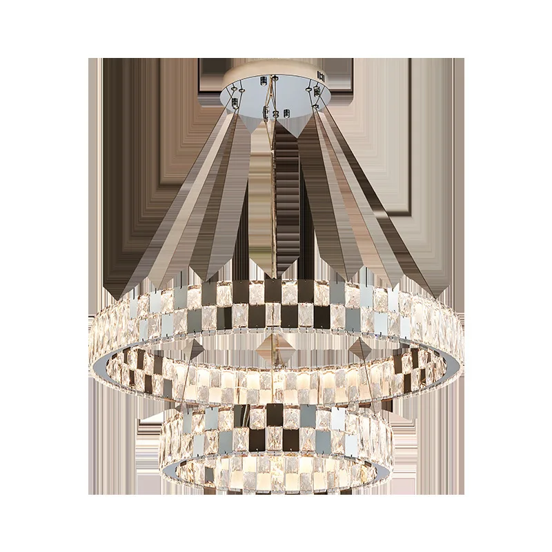 

Light luxury, crystal, living room, chandelier, modern, simple, high-end, atmospheric, full spectrum, eye protection